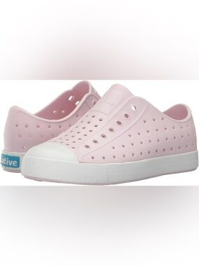 Native Shoes Jefferson slip-on sneaker for kids Milk Pink/Shell wht color-way C4